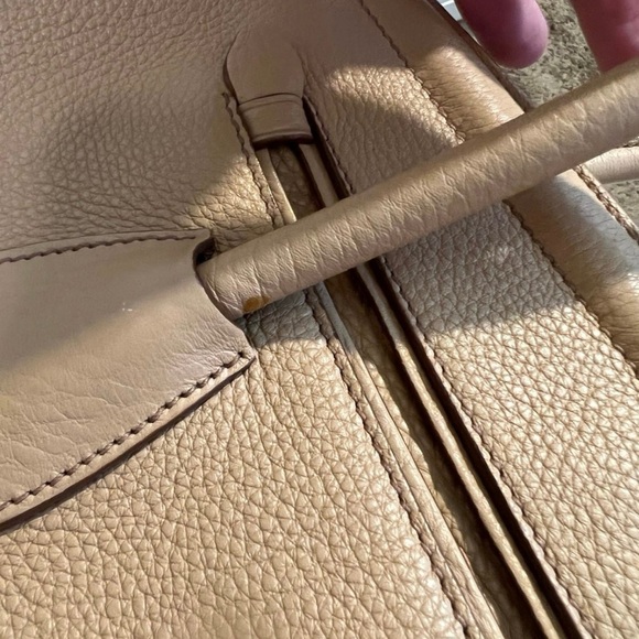 Authentic Prada Beige Leather Shoulder Bag w/certification paperwork - Picture 9 of 15